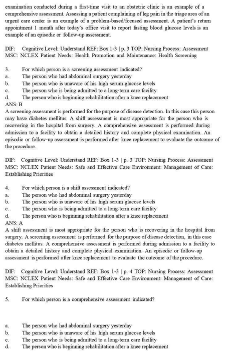 Test Bank for Health Assessment for Nursing Practice, 8th Edition by Wilson and Giddens - Image 3