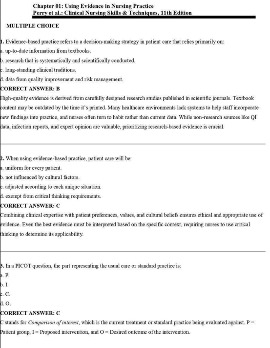Test Bank for Clinical Nursing Skills and Techniques, 11th Edition by Perry, Potter, Ostendorf, and Laplante - Image 2
