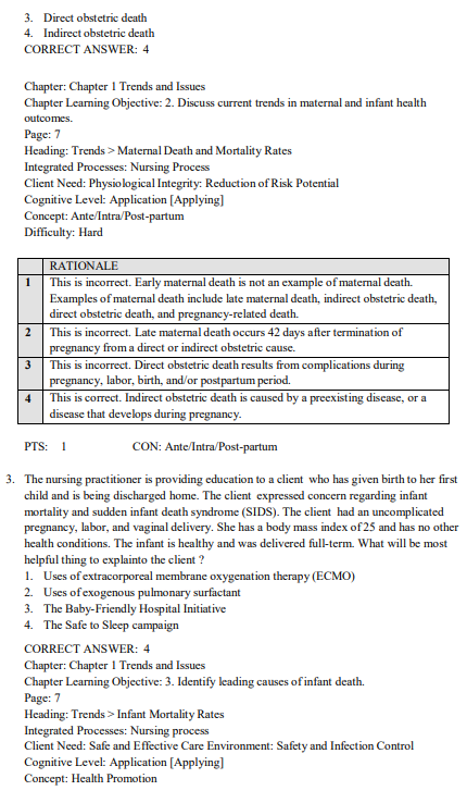 Maternal-Newborn Nursing Critical Components of Nursing Care 4th Edition Test Bank | Durham, Chapman & Miller| Latest Update 2025-2026| Rated A+ - Image 3