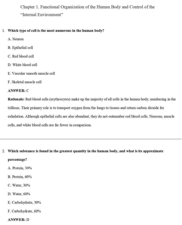 Test Bank for Guyton and Hall Textbook of Medical Physiology 15th Edition – John E. Hall & Michael E. Hall| Latest Update 2025-2026 - Image 2