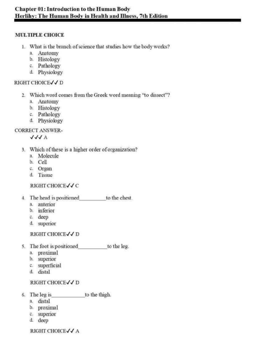 Verified Test Bank for The Human Body in Health and Illness 7th Edition | Anatomy & Physiology Exam Prep - Image 2