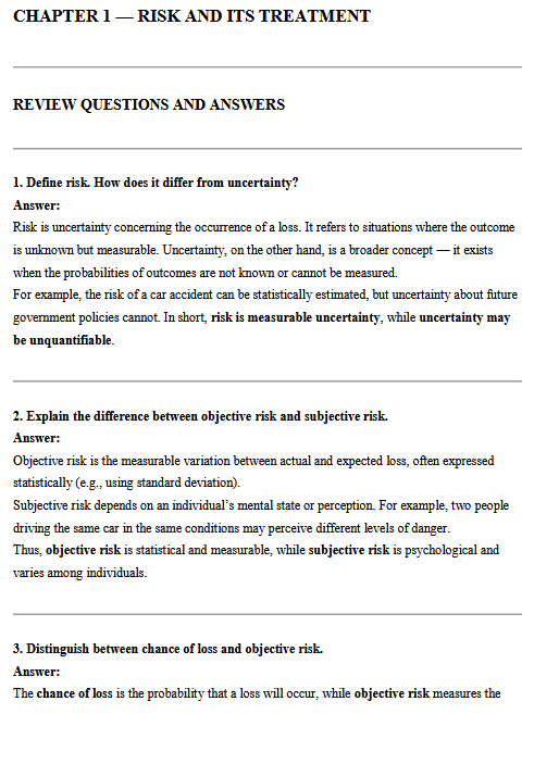 Solution Manual for Principles of Risk Management and Insurance 13th Edition by George Rejda and Michael McNamara - Image 2