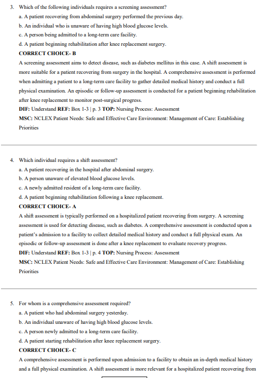 Test Bank for Health Assessment for Nursing Practice 7th Edition by Wilson & Giddens | Comprehensive Physical Assessment Exam Prep - Image 3