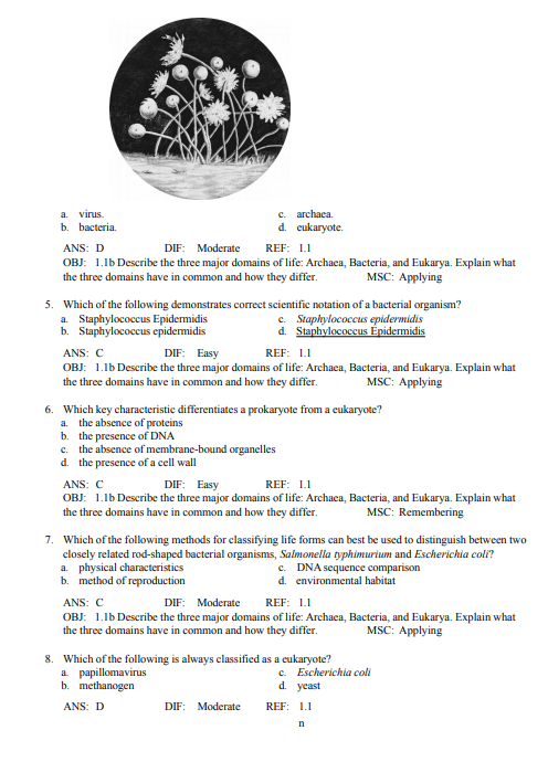 Test Bank for Microbiology The Human Experience Second Edition By Foster, Aliabadi, and Slonczewski - Image 3