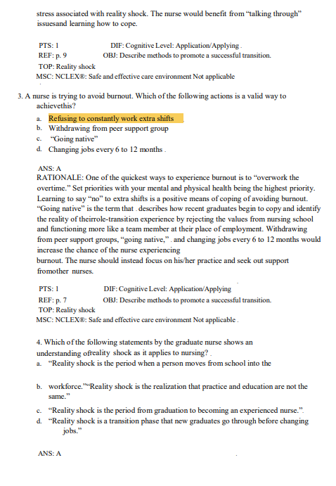 Test Bank for Nursing Today: Transition and Trends (11th Edition) by Zerwekh & Garneau - Image 3