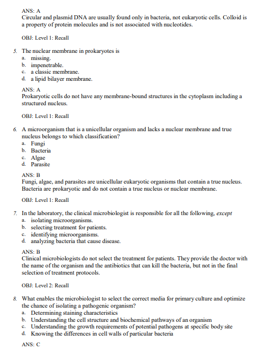 TEST BANK for Textbook of Diagnostic Microbiology, 7th Edition by Mahon & Lehman - Image 3